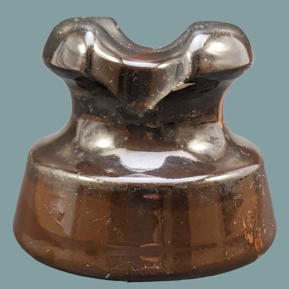 Antique Early 1900's Locke #2 USA Ceramic High Voltage Telegraph Pin Insulator